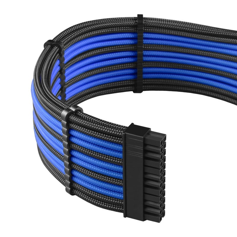 CableMod C-Series Pro ModMesh Sleeved Cable Kit for Corsair Type 4 RM Black Label/RMi/RMX (Black + Blue) - Image 2